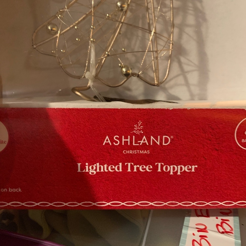 Ashland Gold Wire Angel Tree Topper with Beaded Accents - Picture 2 of 3